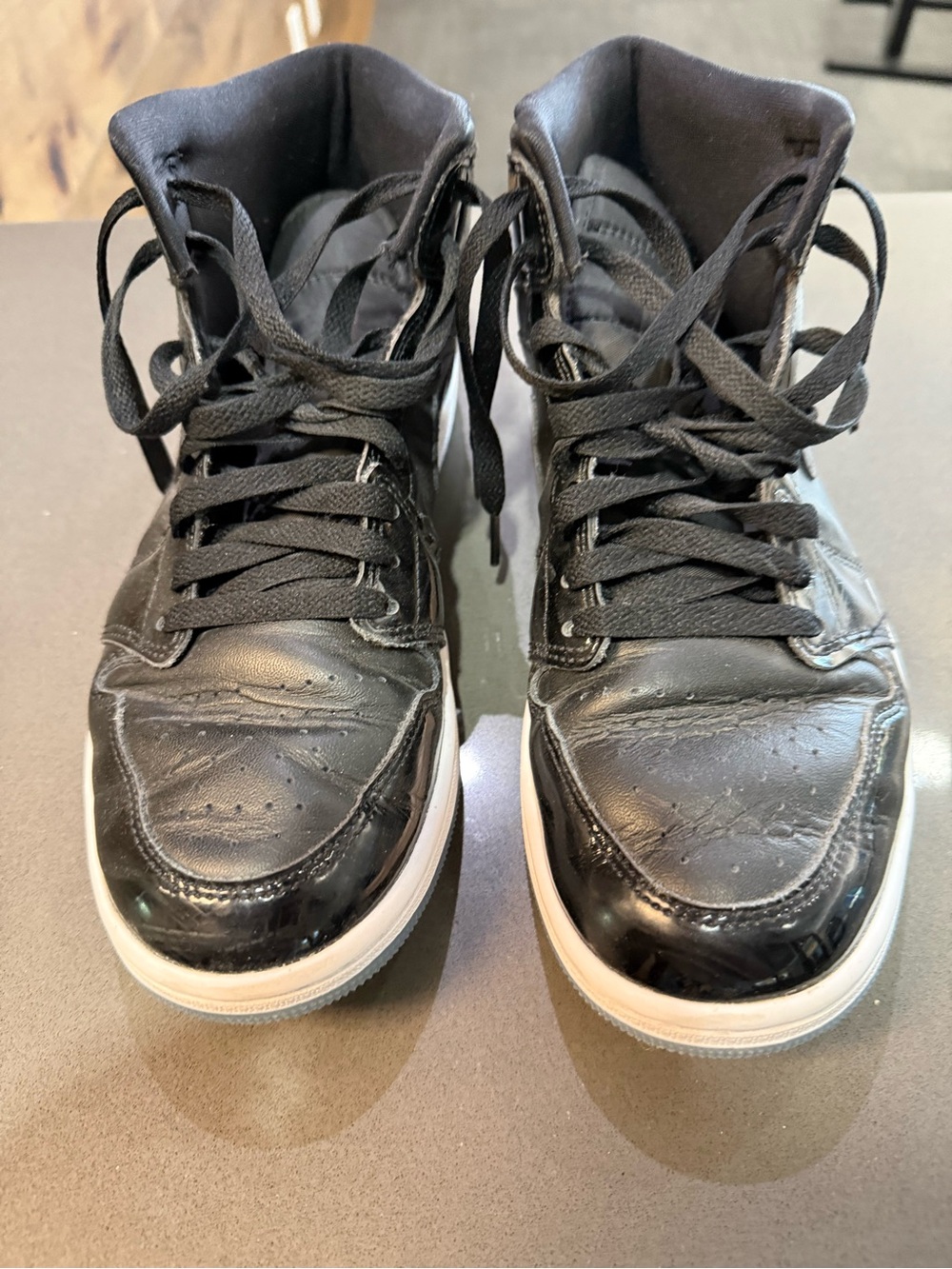 Nike Black High-Top Sneakers with White Sole